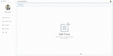 Gif showcasing how track builder works